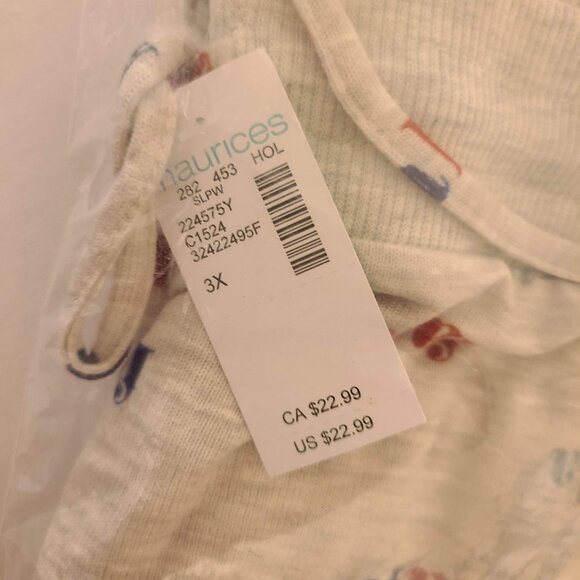 Maurices Fa La La Hacci Wide Leg Pajama Pants - 3X - Picture 4 of 6